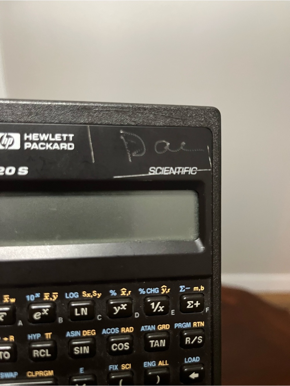 Vintage 1987 Hewlett-Packard HP-20S Scientific Calculator Black w/ Instructions - Picture 4 of 11